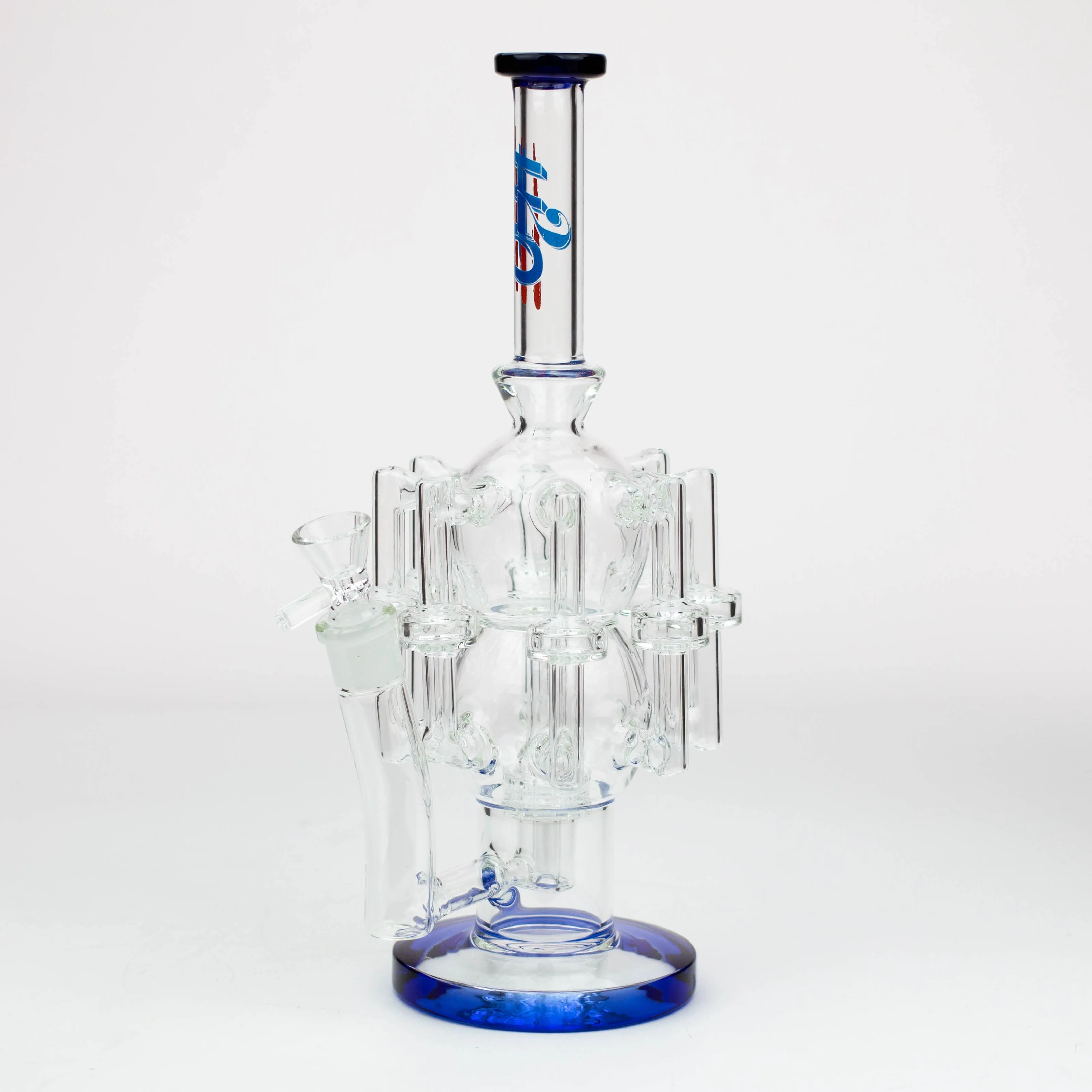 13.5" H2O Glass Water Recycler Bong