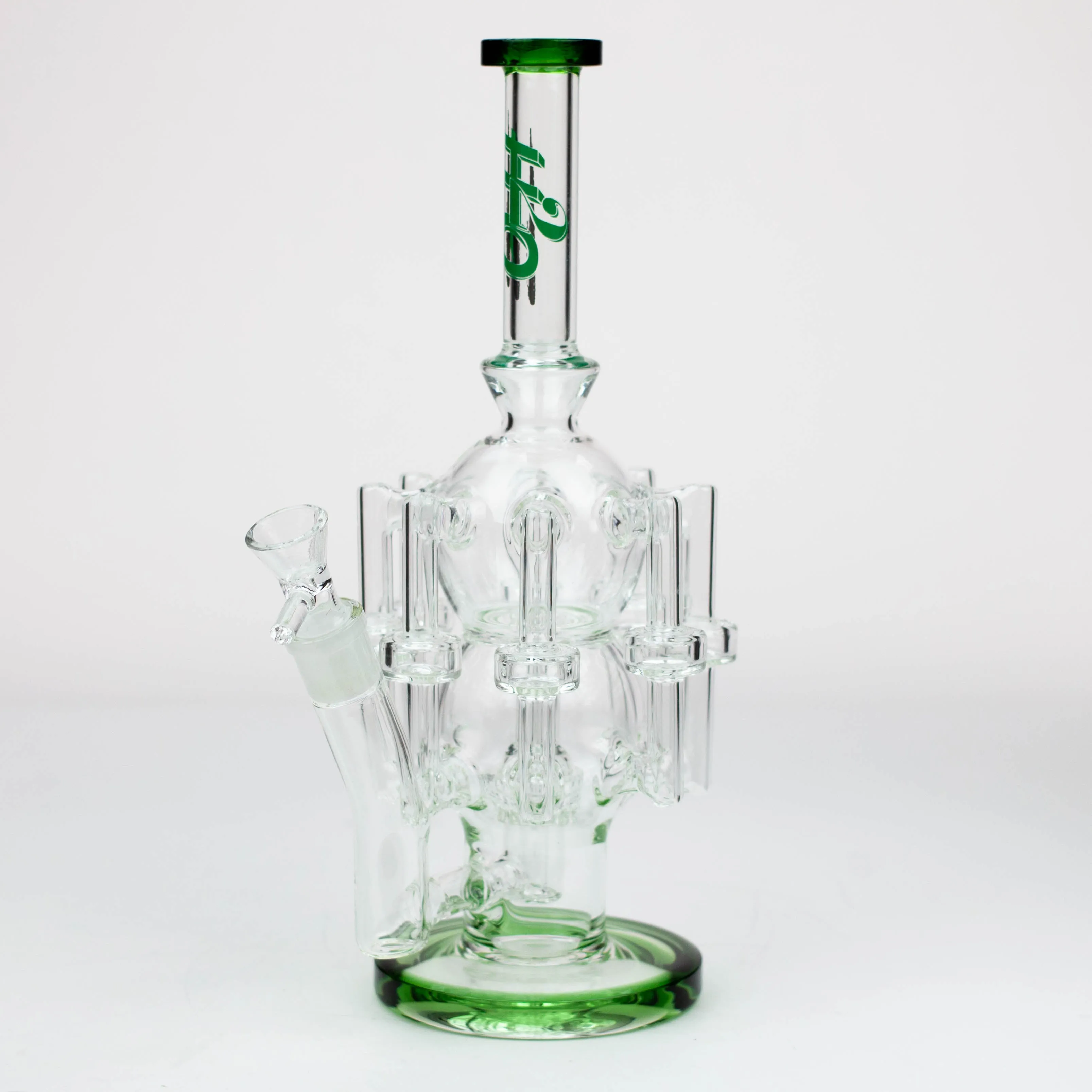 13.5" H2O Glass Water Recycler Bong