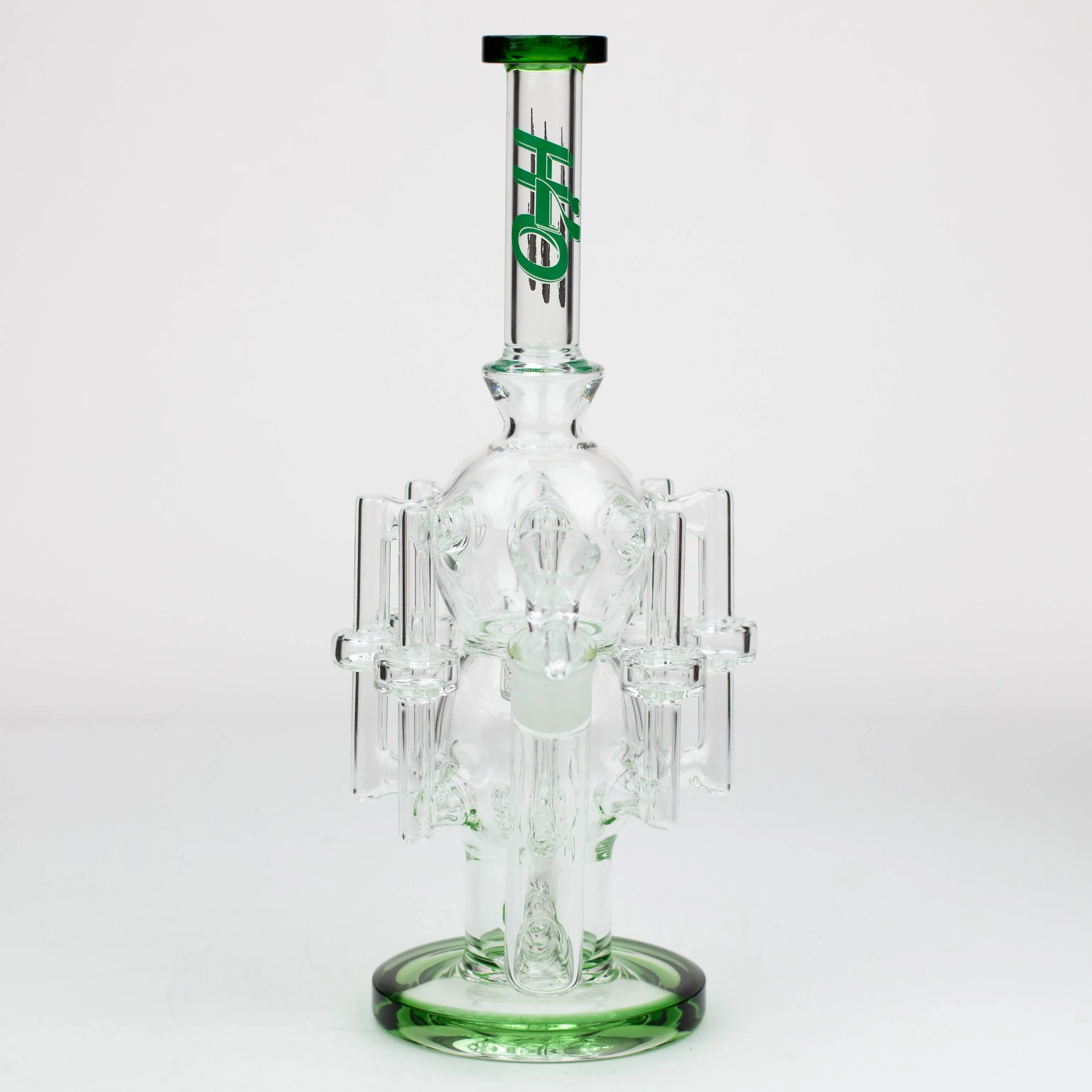 13.5" H2O Glass Water Recycler Bong