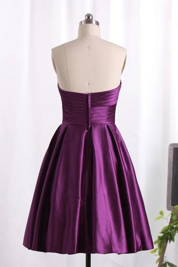 2024 Bridesmaid Dress A Line Sweetheart Satin With P1T3HNDP