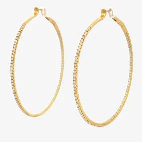 2.25 Ultra Whisper Thin 1.25CT Hoop Earrings