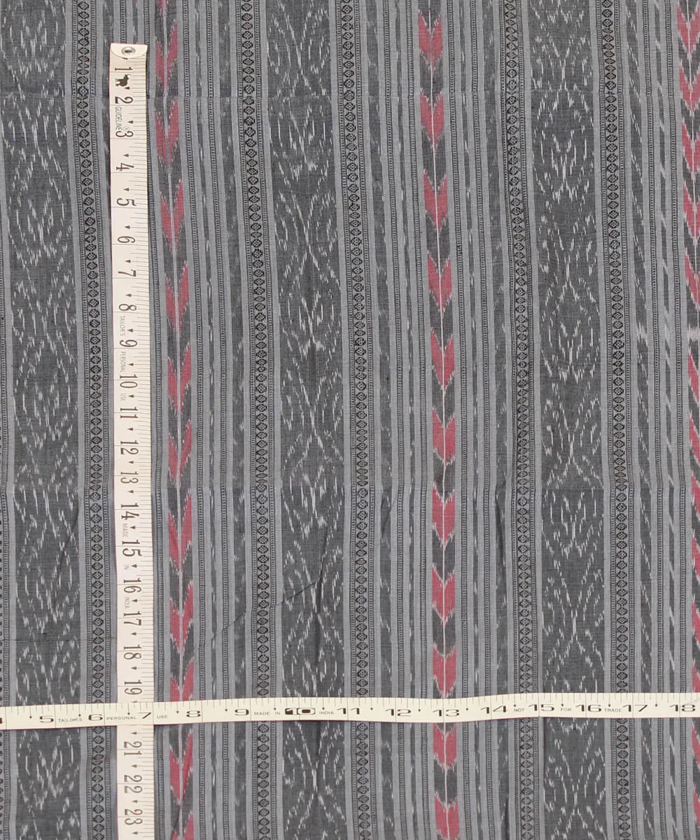 2.4 m grey handwoven cotton nuapatna dress material