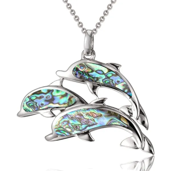 Abalone Dolphin Ohana Pendant