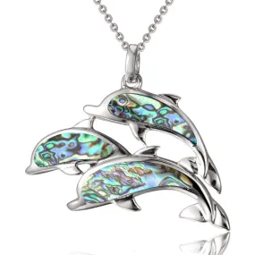 Abalone Dolphin Ohana Pendant