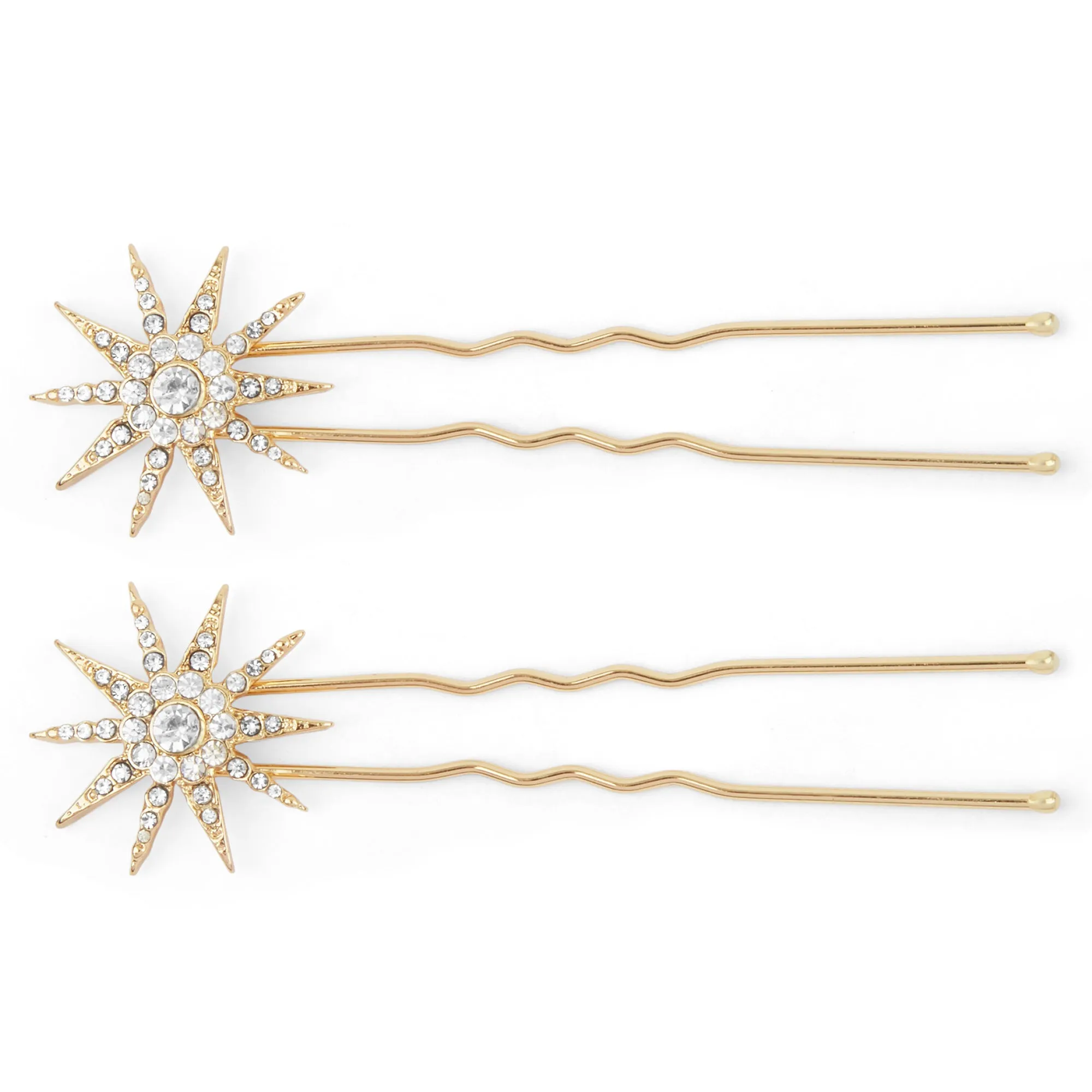 Accessorize London Sparkly Star U Pins Set Of Two