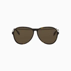 Alexander Mcqueen Ruthenium Havana Brown Sunglasses