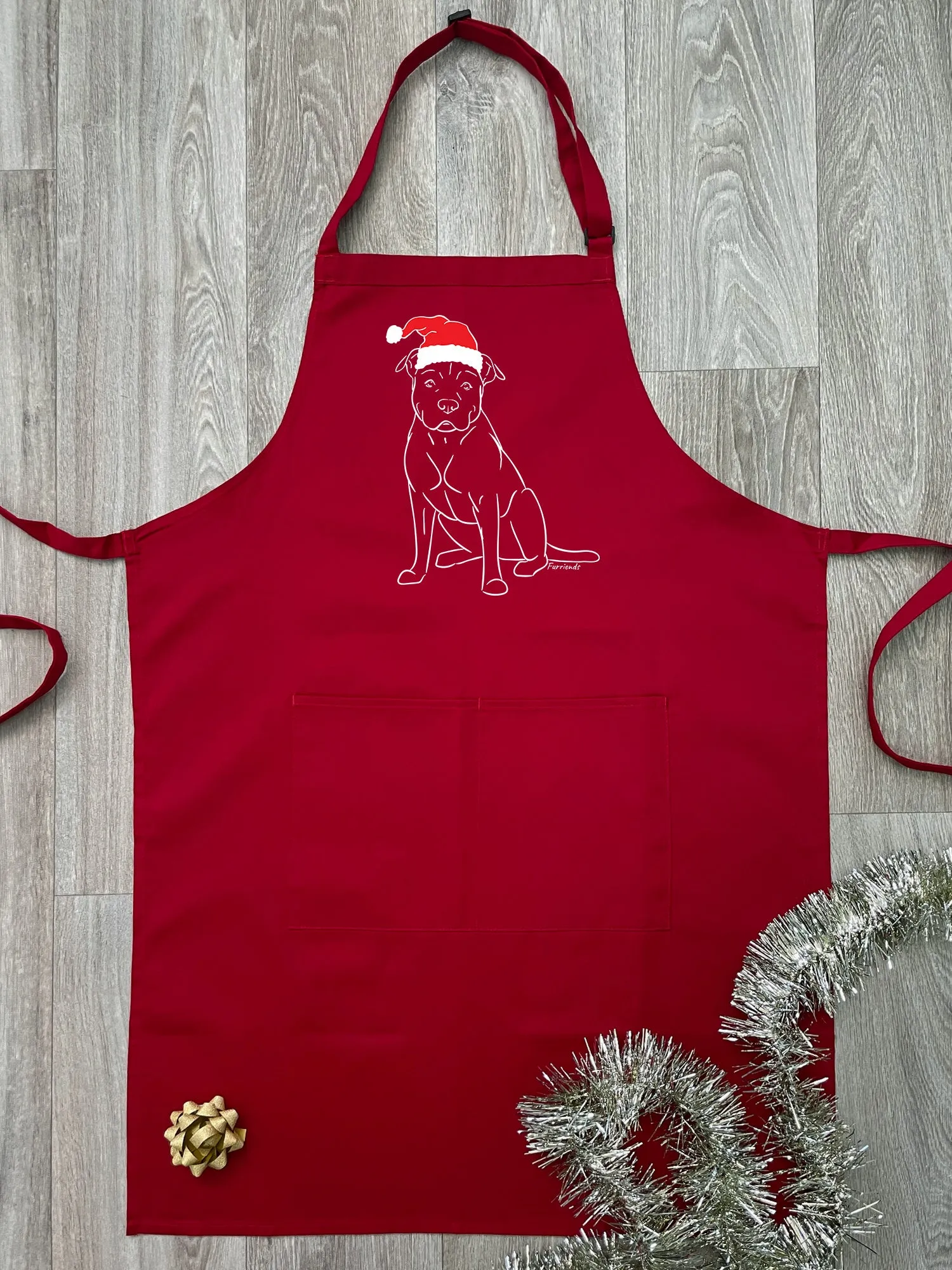 American Staffordshire Terrier Christmas Edition Bib Apron