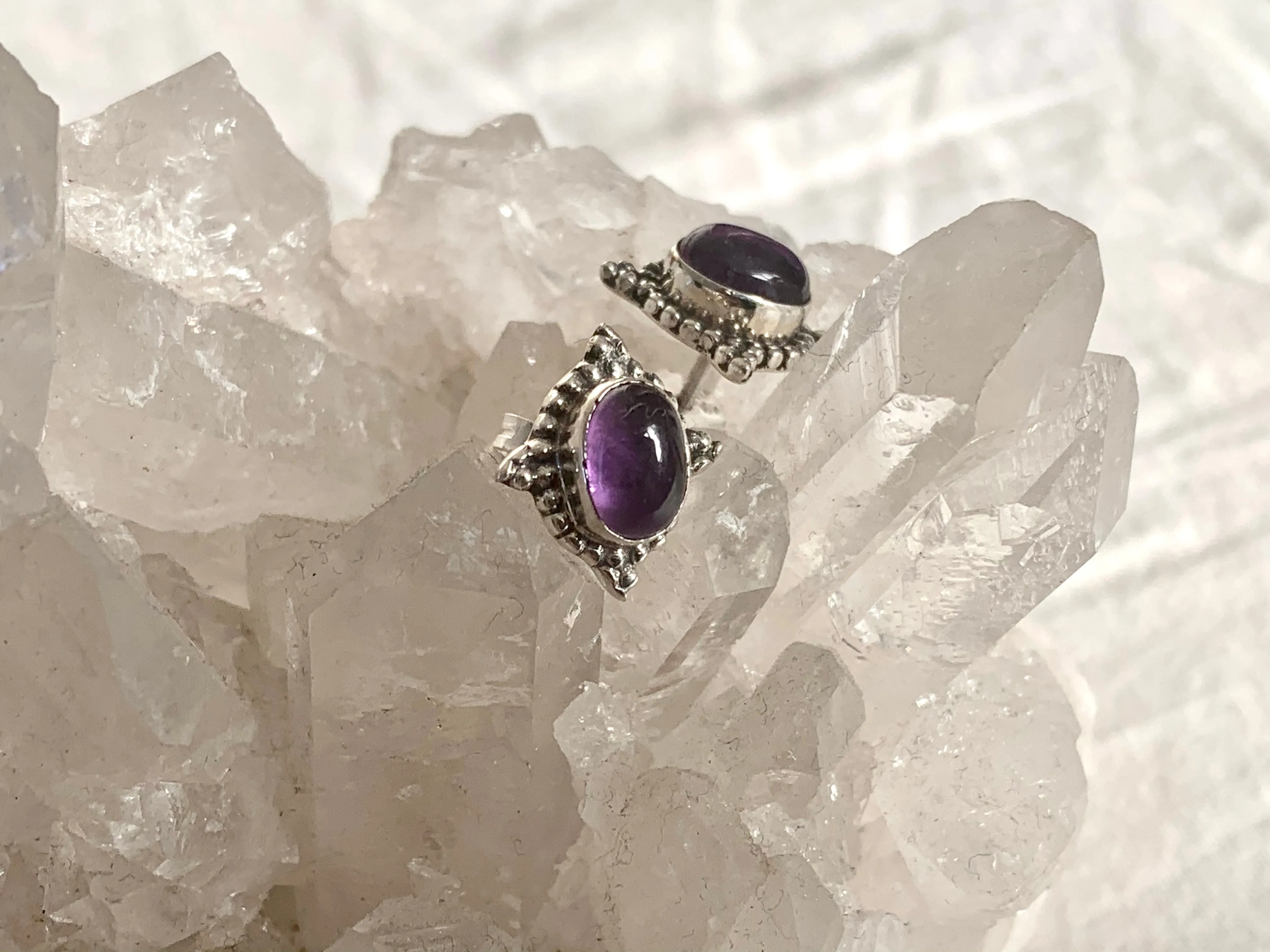 Amethyst Stella Studs