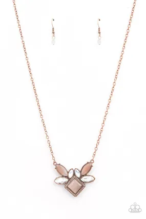 Amulet Avenue Copper Cat's Eye Stone Necklace - Paparazzi Accessories