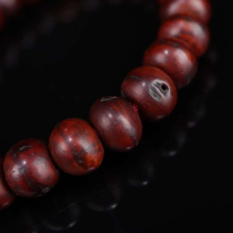 Antique Tibetan Red Bodhi Beads Wrist Mala