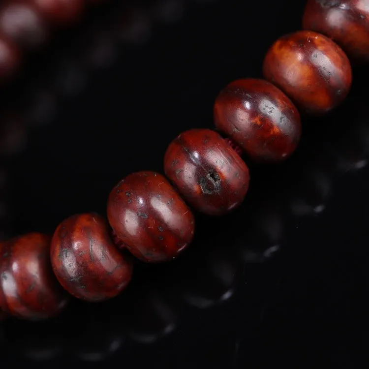 Antique Tibetan Red Bodhi Beads Wrist Mala