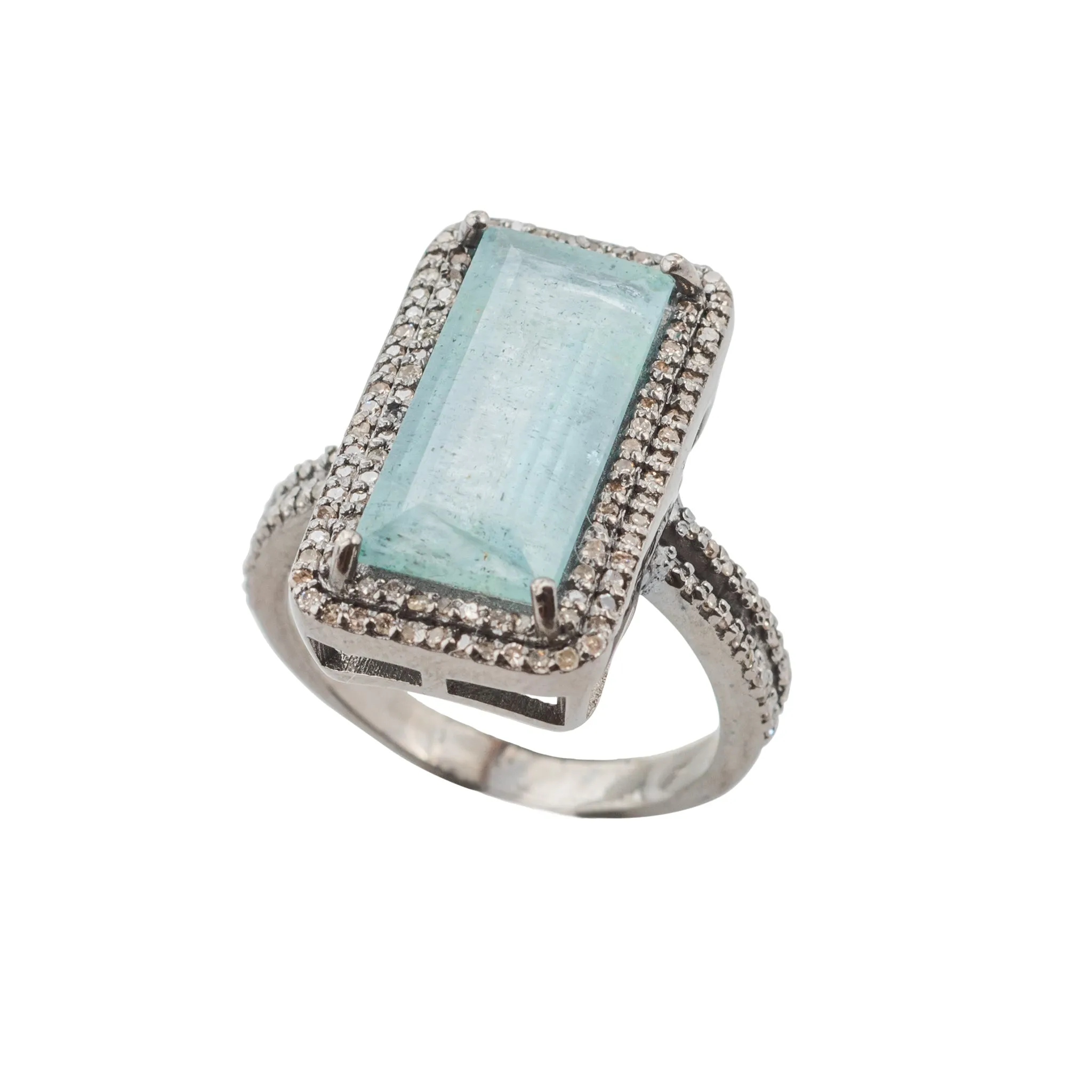 Aquamarine Blue Ring