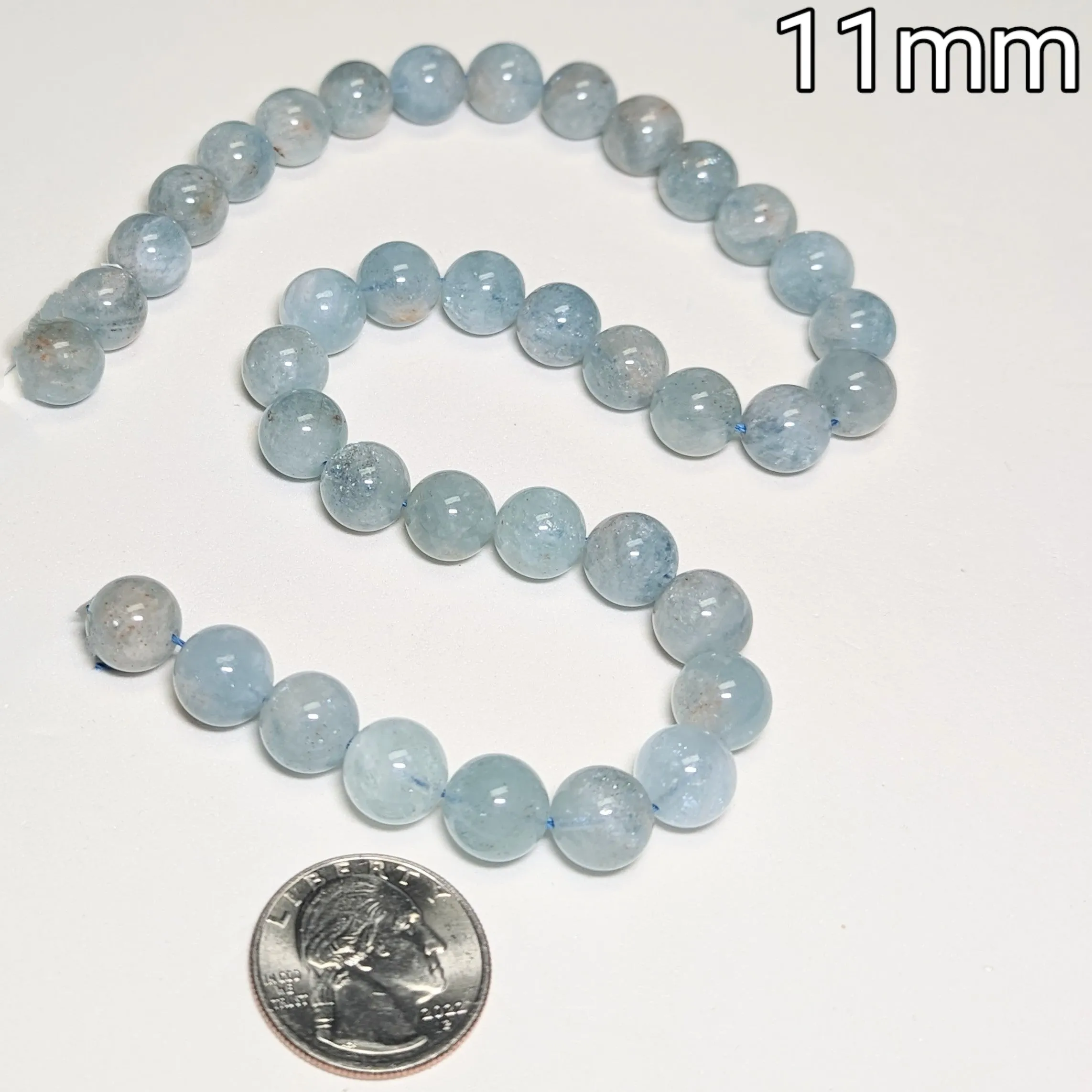 Aquamarine Round Beads