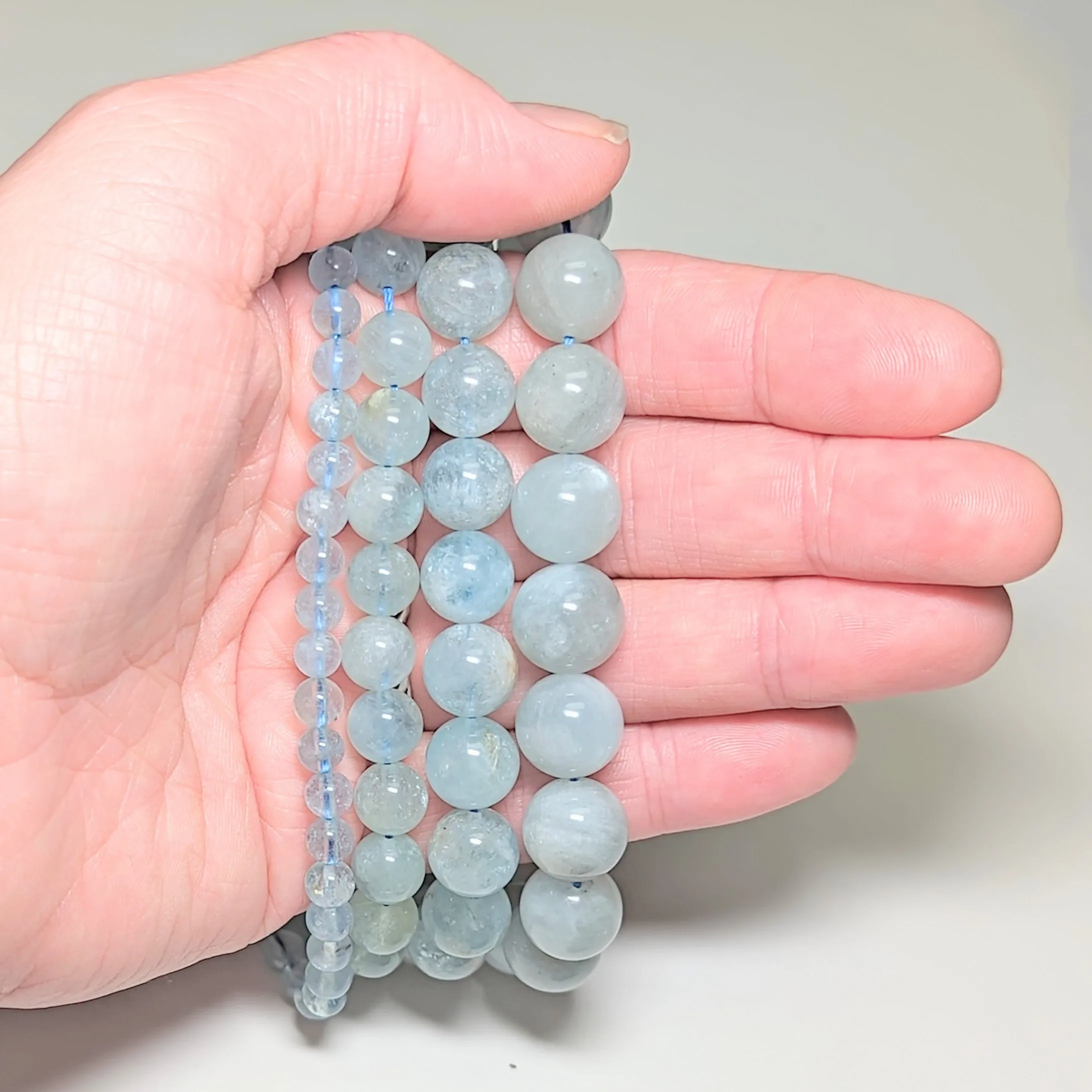 Aquamarine Round Beads