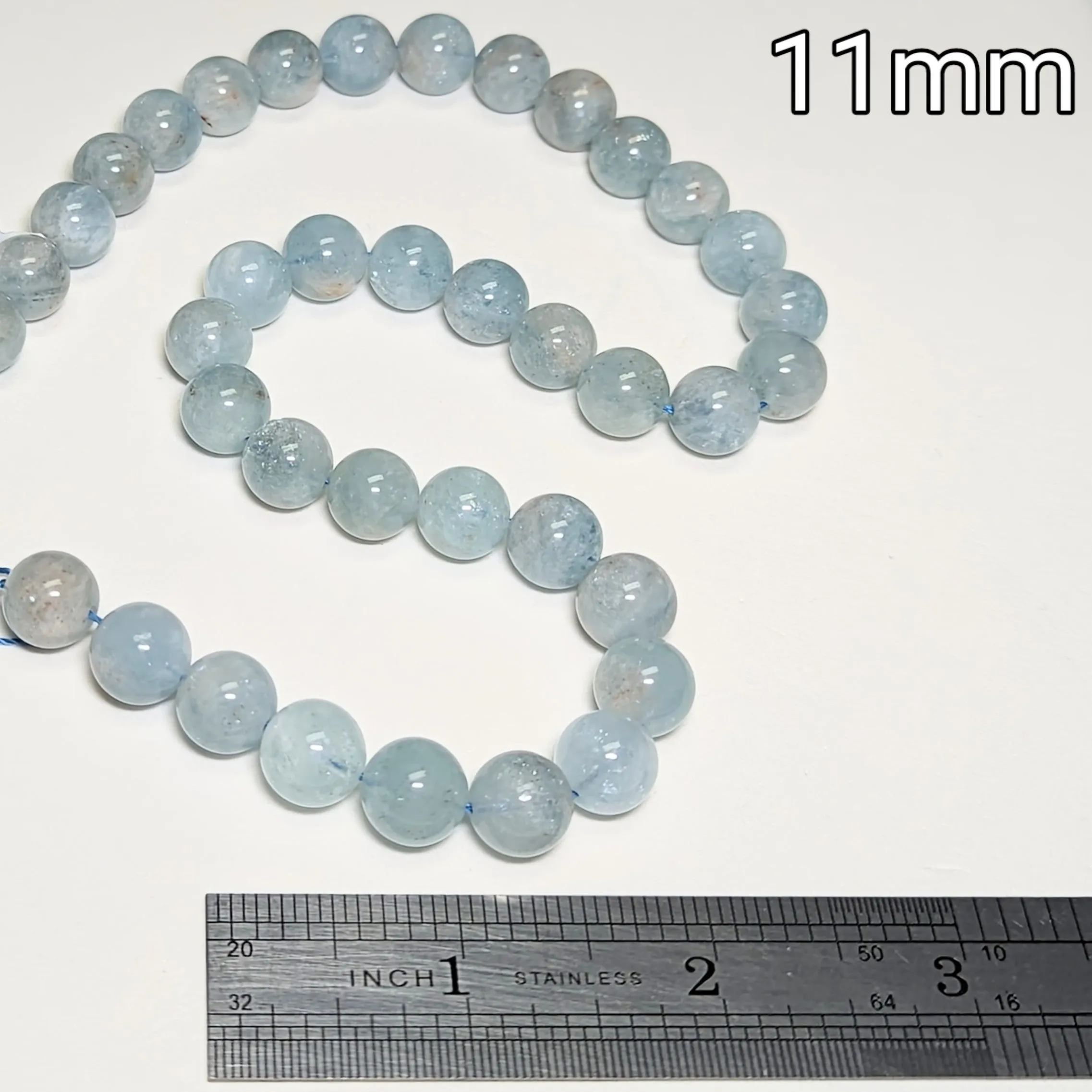 Aquamarine Round Beads