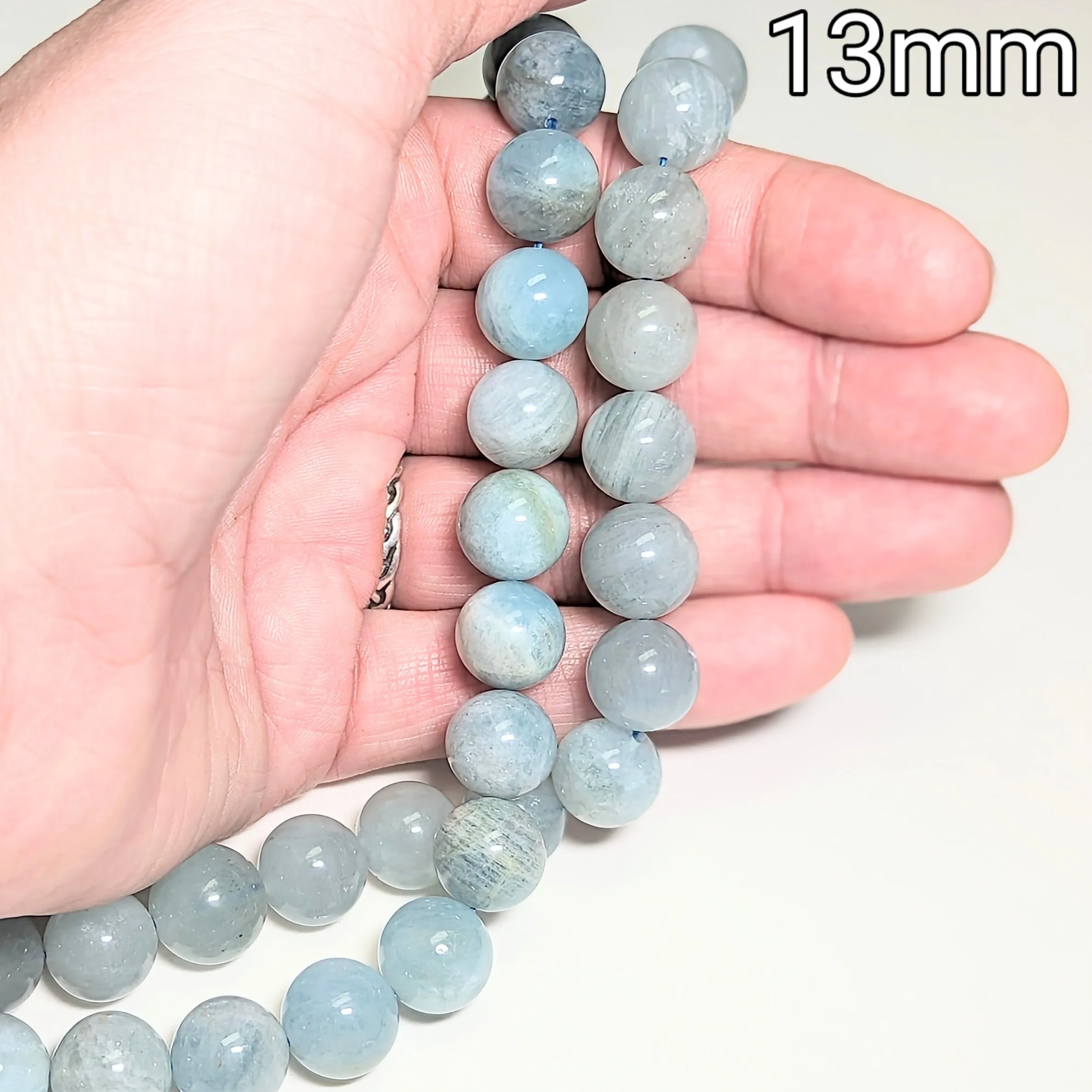 Aquamarine Round Beads