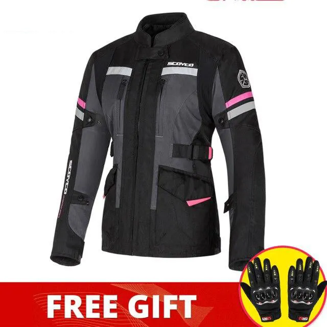 AshoreShop Women-Men Motorcycle Waterproof Reflective Warm Jacket