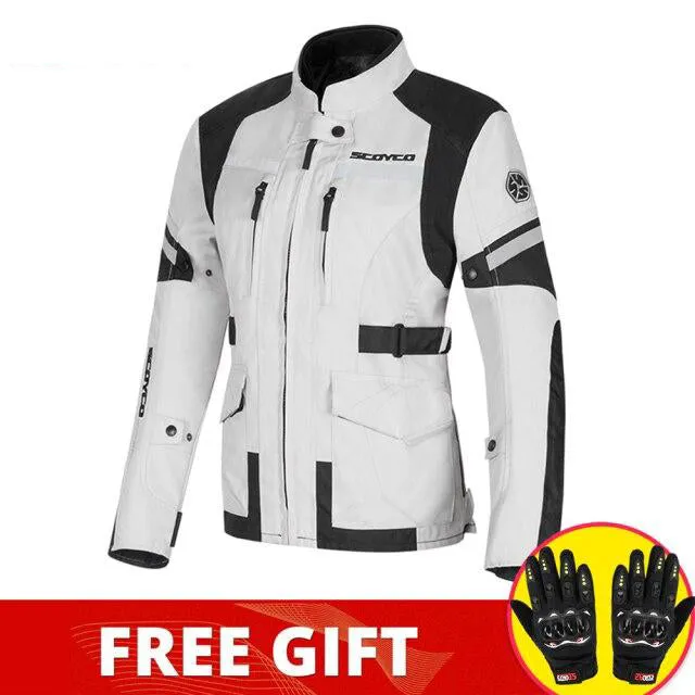 AshoreShop Women-Men Motorcycle Waterproof Reflective Warm Jacket