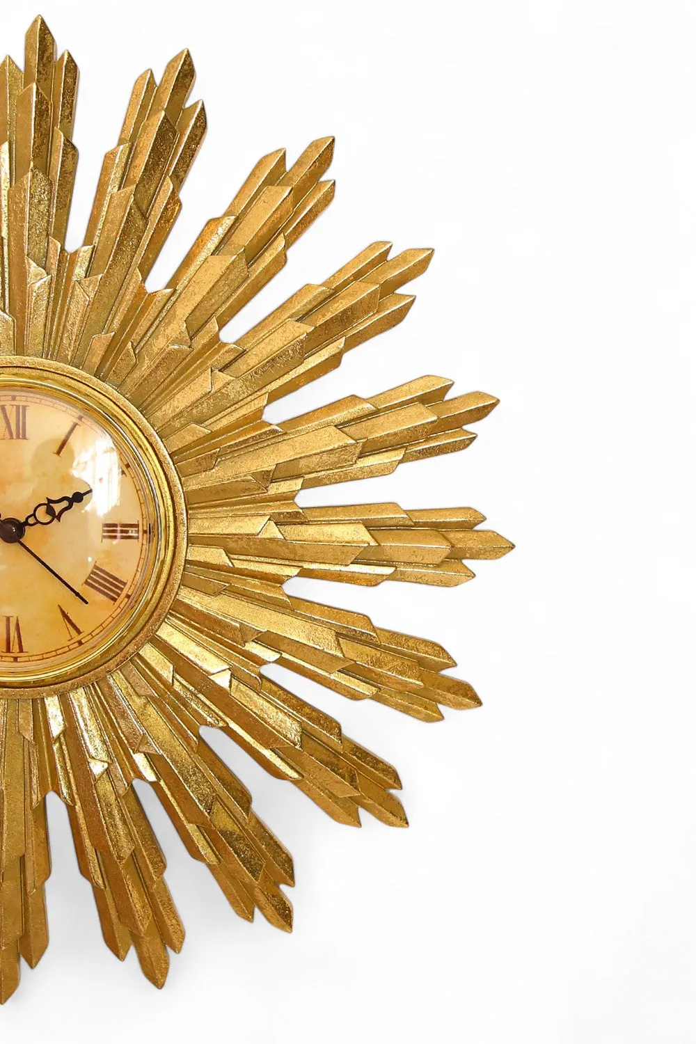 ATELIER DE THIERS GOLD SUNBURST CLOCK