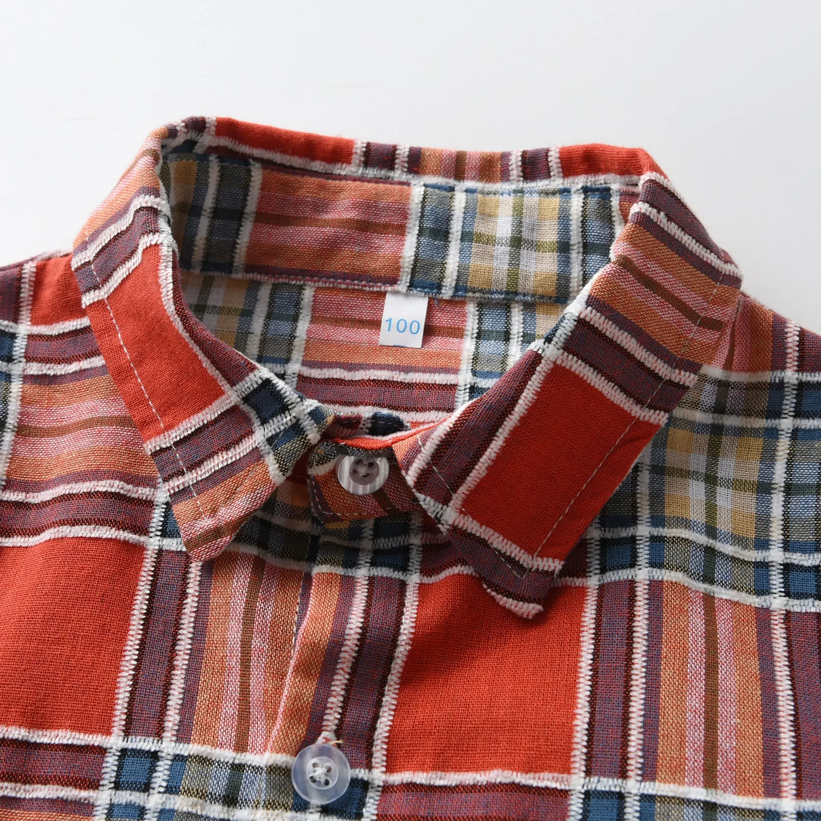 Baby Kid Boys Color-blocking Checked Shirts Wholesale 23082890