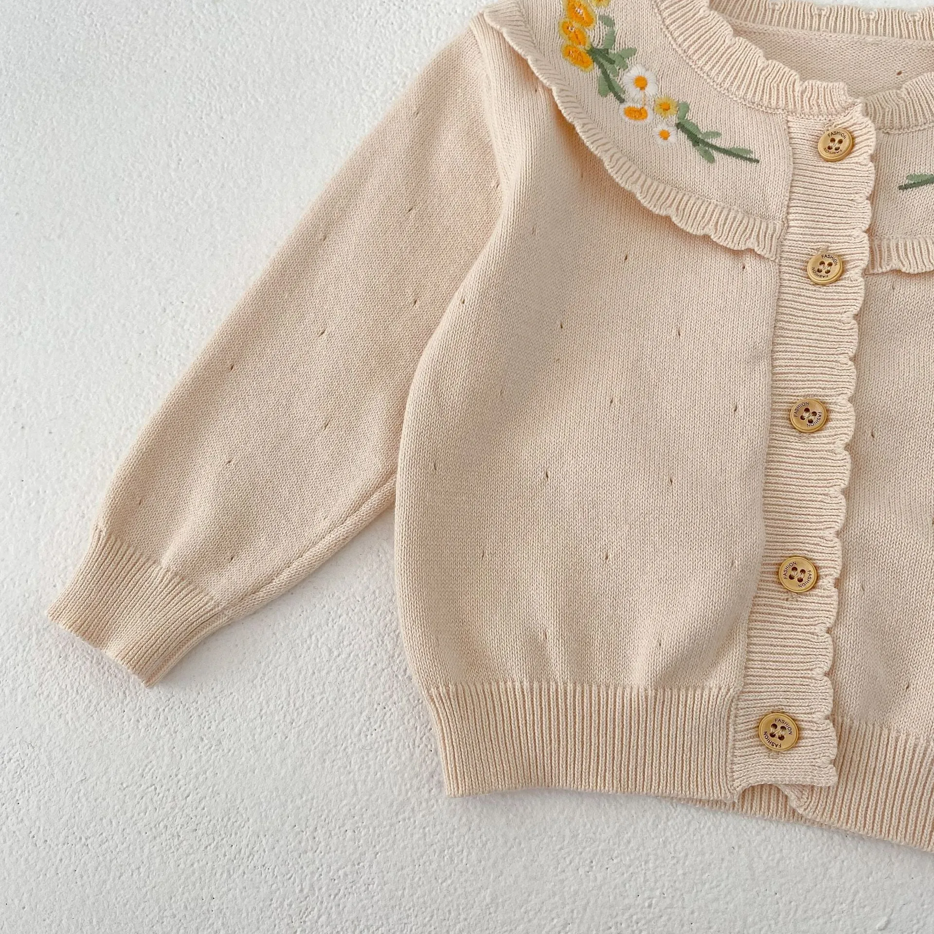 Baby Kid Girls Flower Embroidered Cardigan Wholesale 23082859