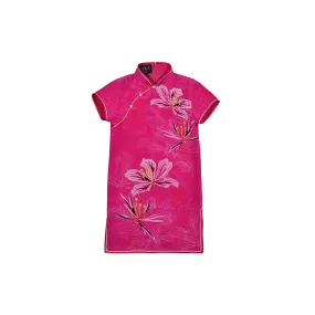 【BAUHINIA】 100% Silk Cheongsam with Crystals-Junior