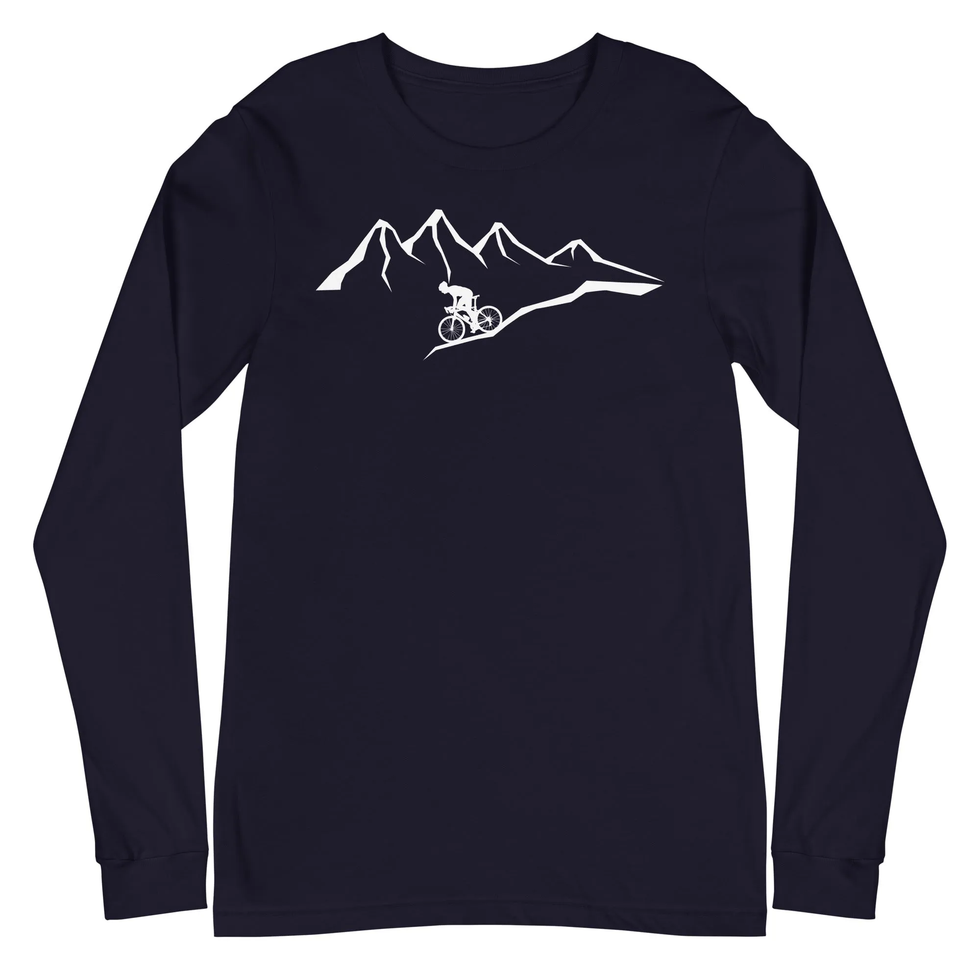 Berge - Radfahren - (F) (14) - Unisex Long Sleeve Tee | Bella   Canvas 3501