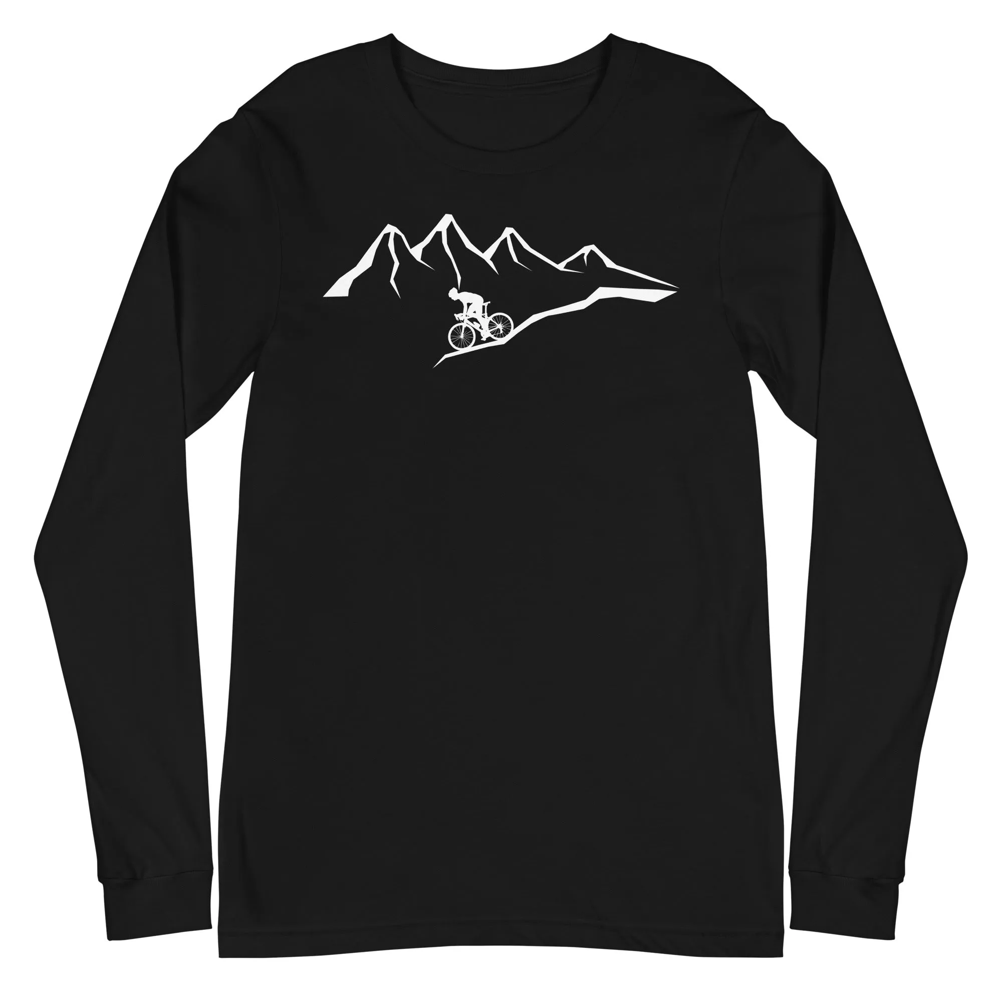 Berge - Radfahren - (F) (14) - Unisex Long Sleeve Tee | Bella   Canvas 3501