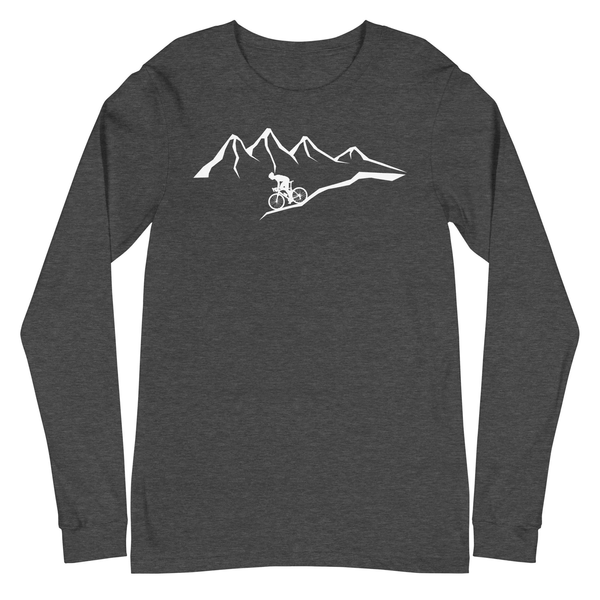 Berge - Radfahren - (F) (14) - Unisex Long Sleeve Tee | Bella   Canvas 3501