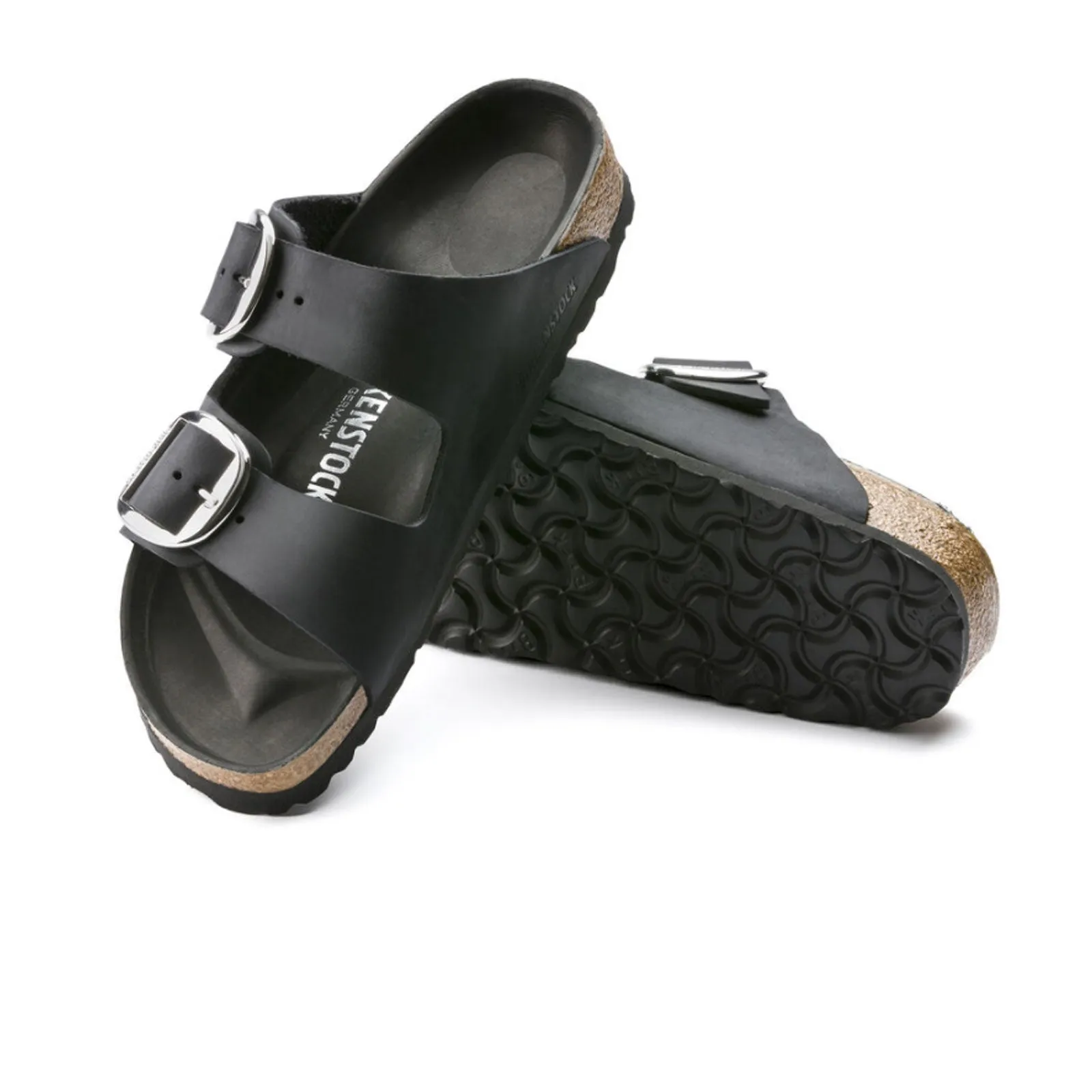 Birkenstock Arizona Big Buckle Narrow Slide Sandal (Women) - Black Oiled Leather