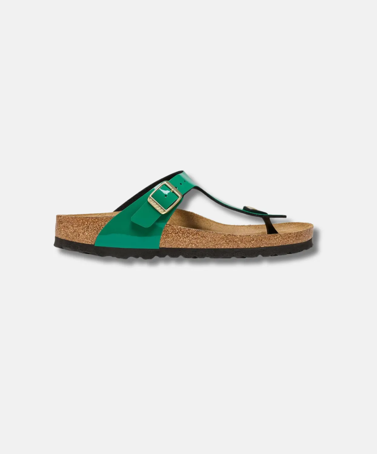 Birkenstock Gizeh Birko-Flor Digital Green Patent Sandals