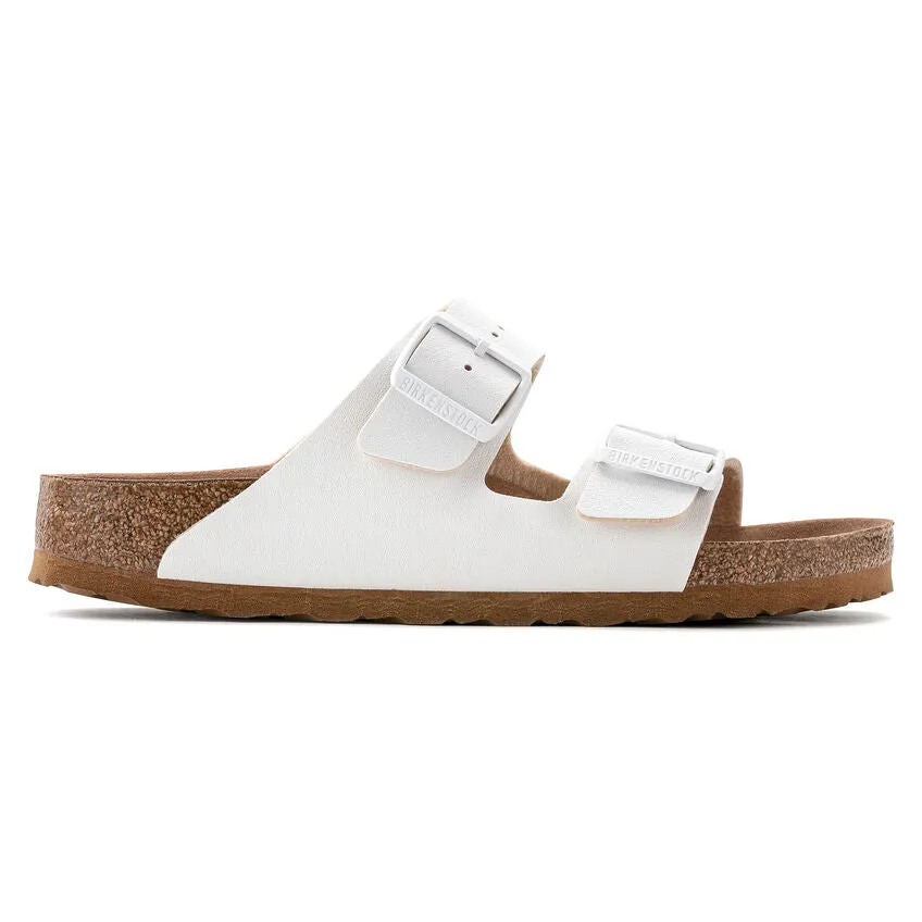 BIRKENSTOCK Women's Arizona Vegan Birkibuc (White - Narrow Fit)