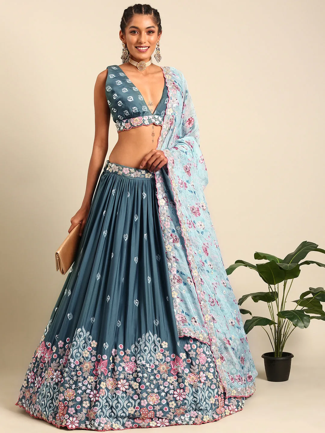 Blue Colored Lehenga: Timeless Elegance for Every Celebration - Rent