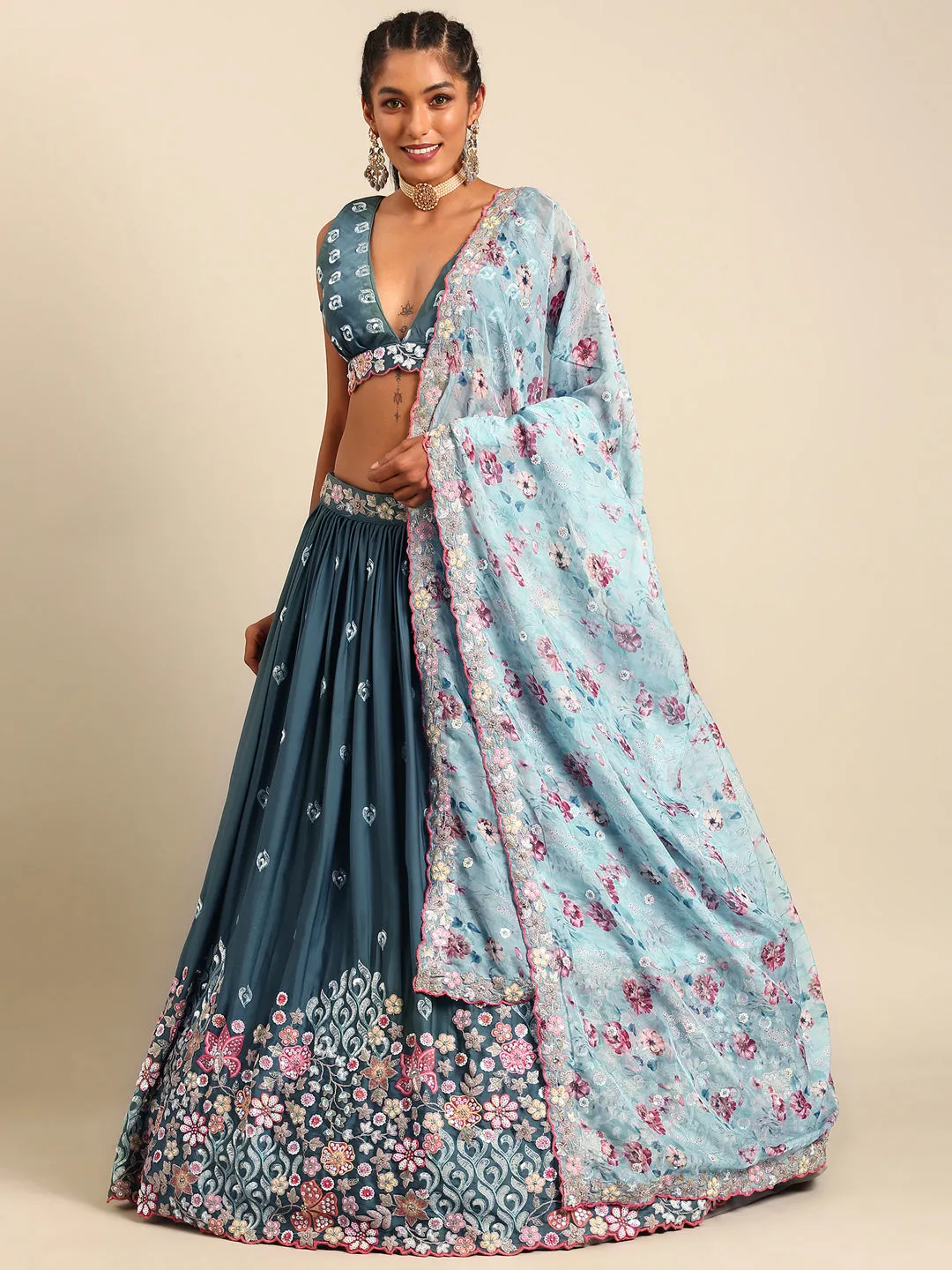 Blue Colored Lehenga: Timeless Elegance for Every Celebration - Rent