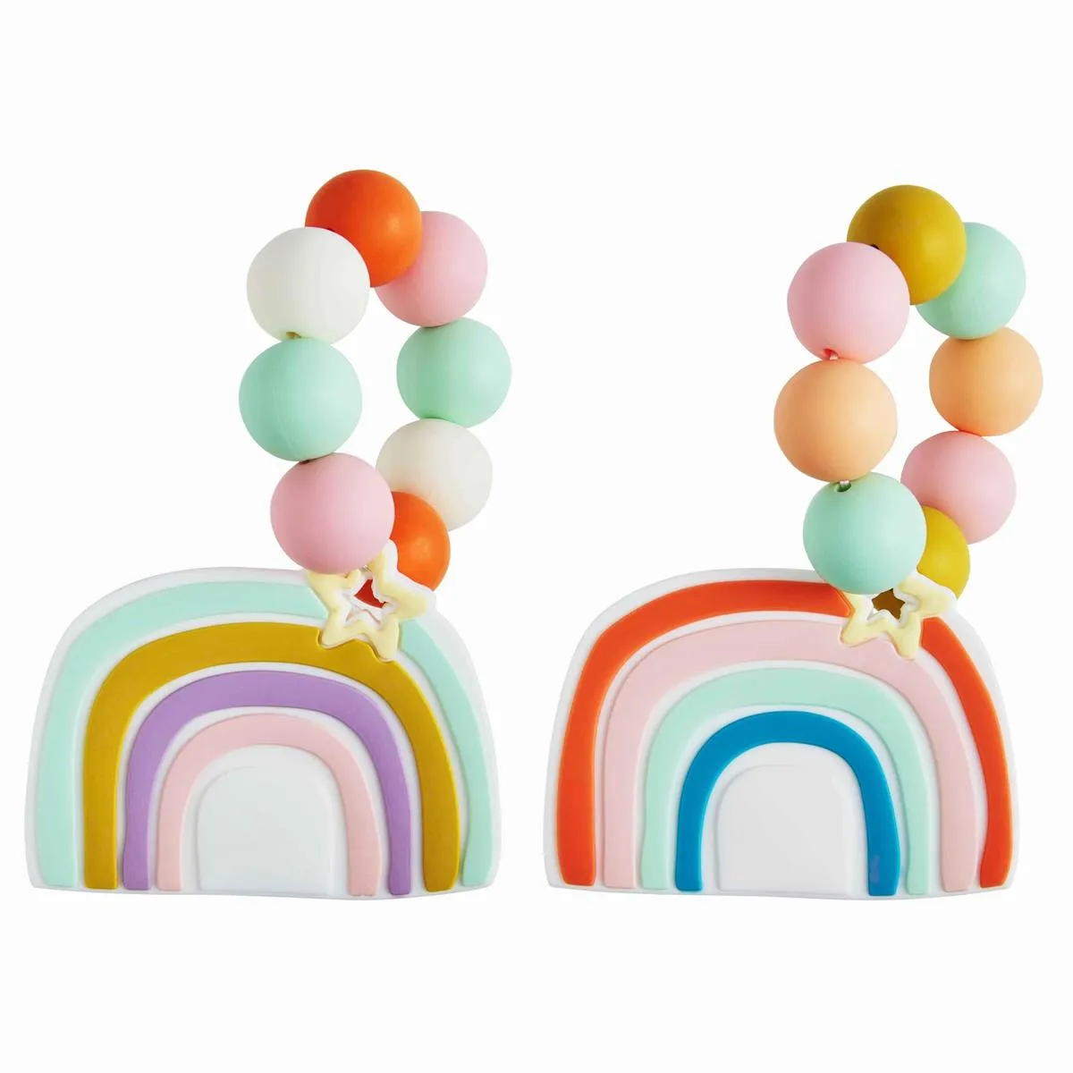 Blue Rainbow Silicone Teether