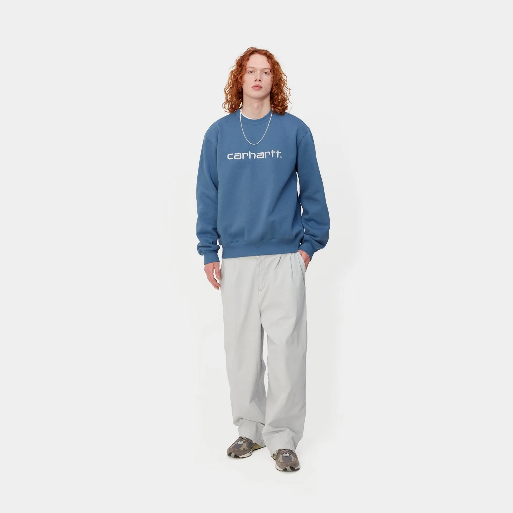 Carhartt Sweatshirt | Sorrent / White