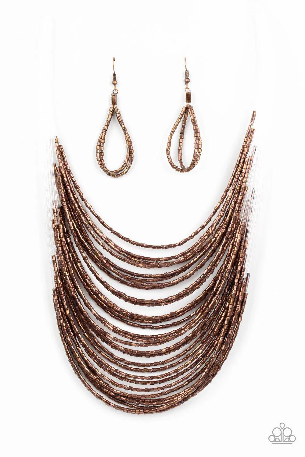 Catwalk Queen Copper Seed Bead Necklace - Paparazzi Accessories