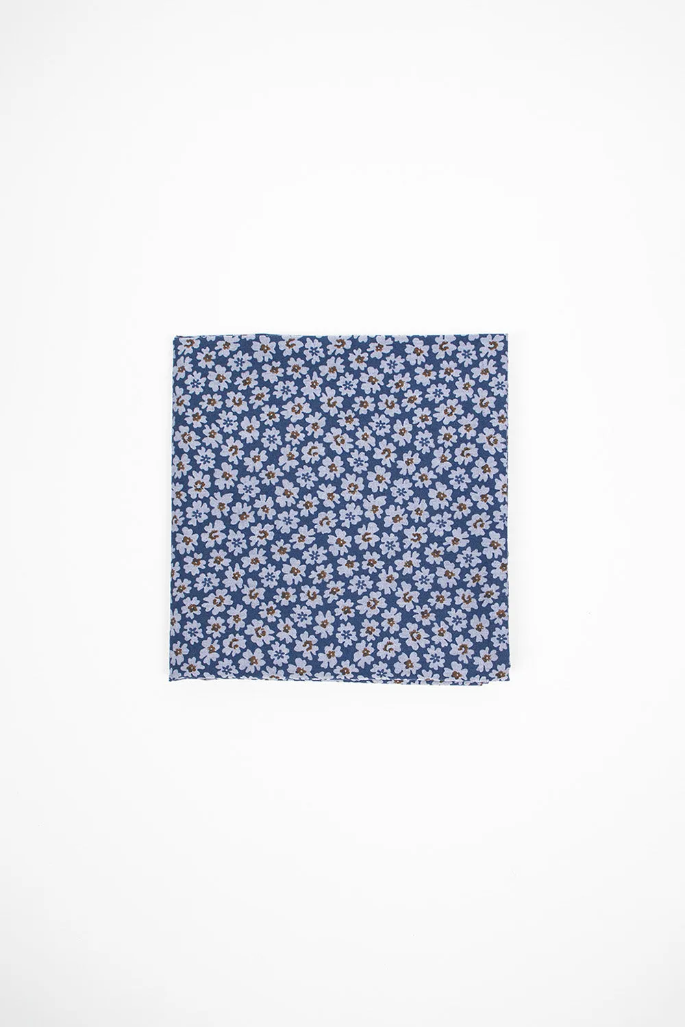 Chambray Floral Scarf Dusty Blue