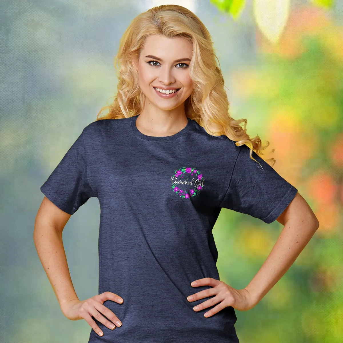 Cherished Girl Be Brave Be Kind Christian T-Shirt