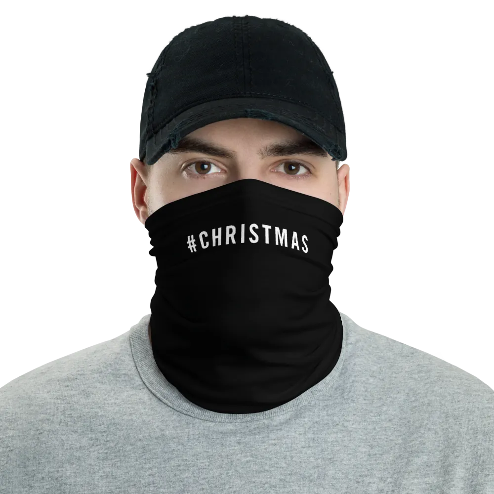 #CHRISTMAS Hashtag Neck Gaiter