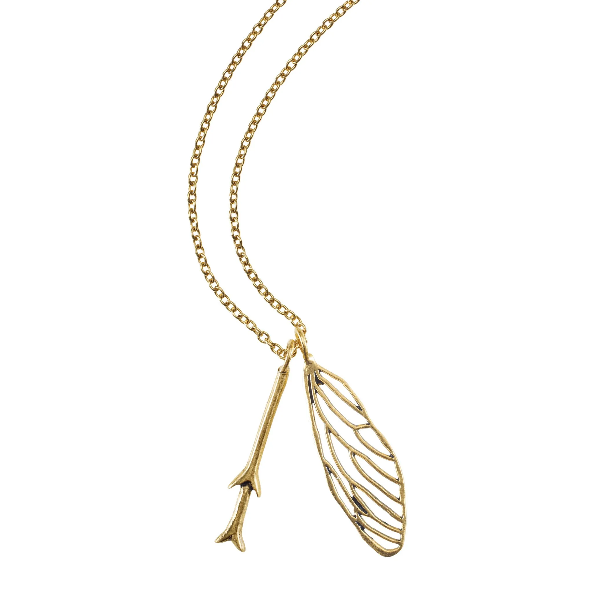 Cicada Wing and Feeler Necklace