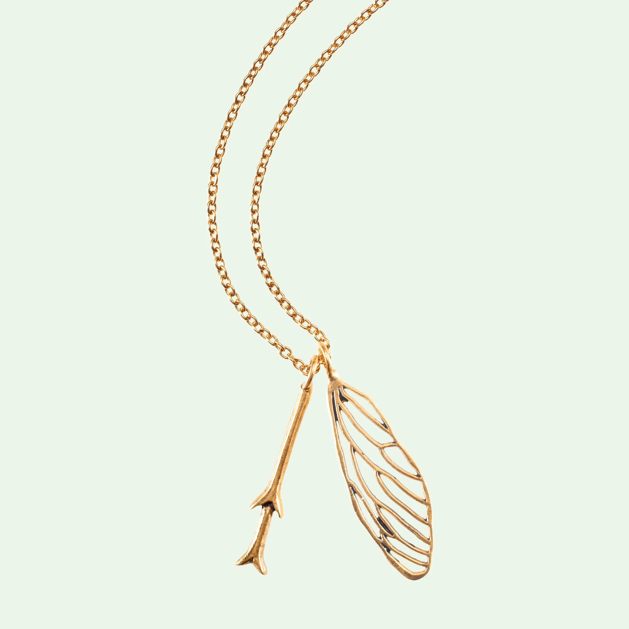 Cicada Wing and Feeler Necklace