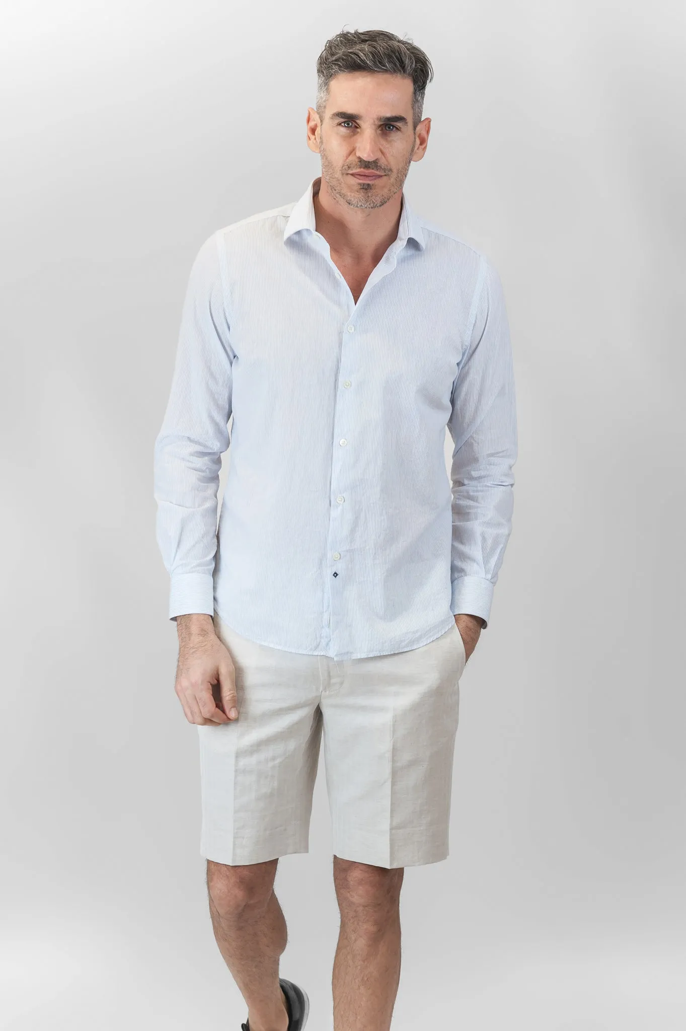 Clamenc Soft Stripe shirt (linen and cotton)