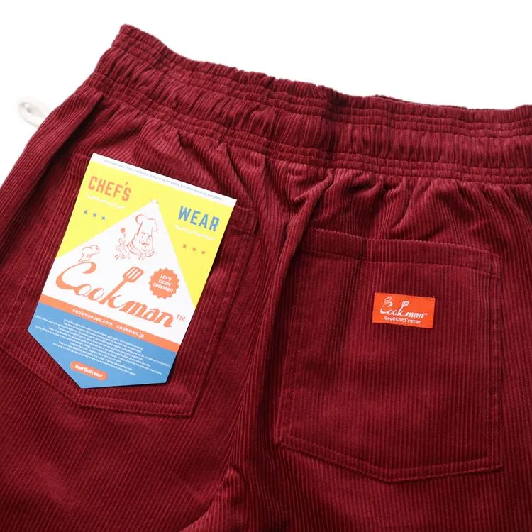 Cookman Chef Short Pants - Corduroy : Wine