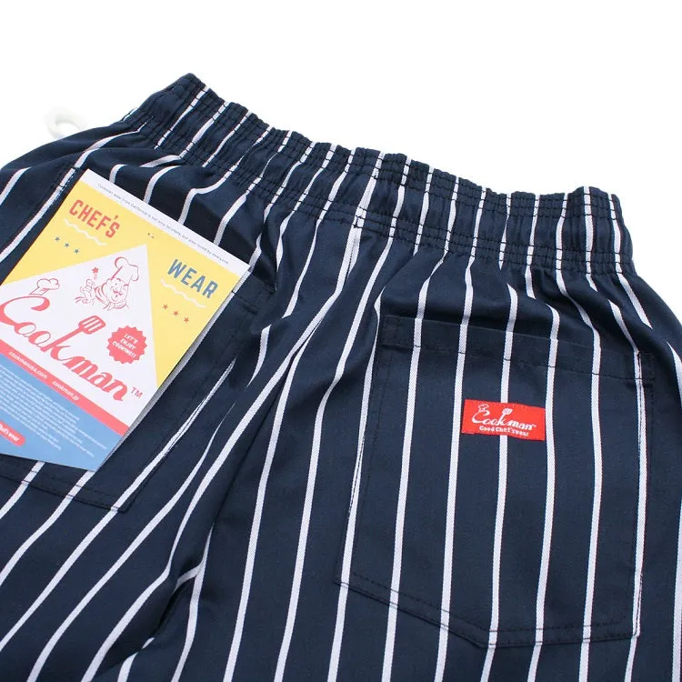 Cookman Chef Short Pants - Stripe : Navy