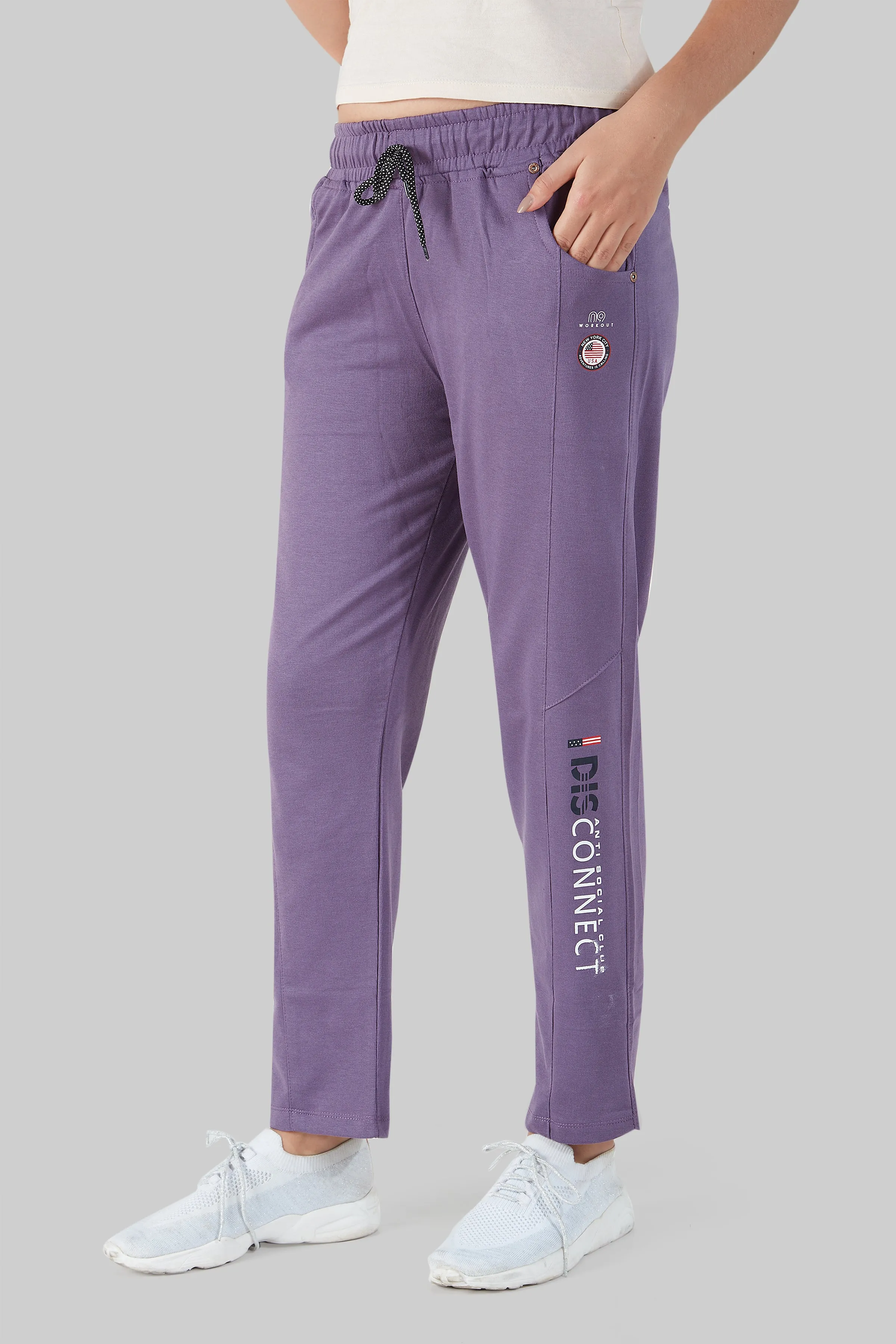 Cotton Regular Fit Lounge Pants For Women