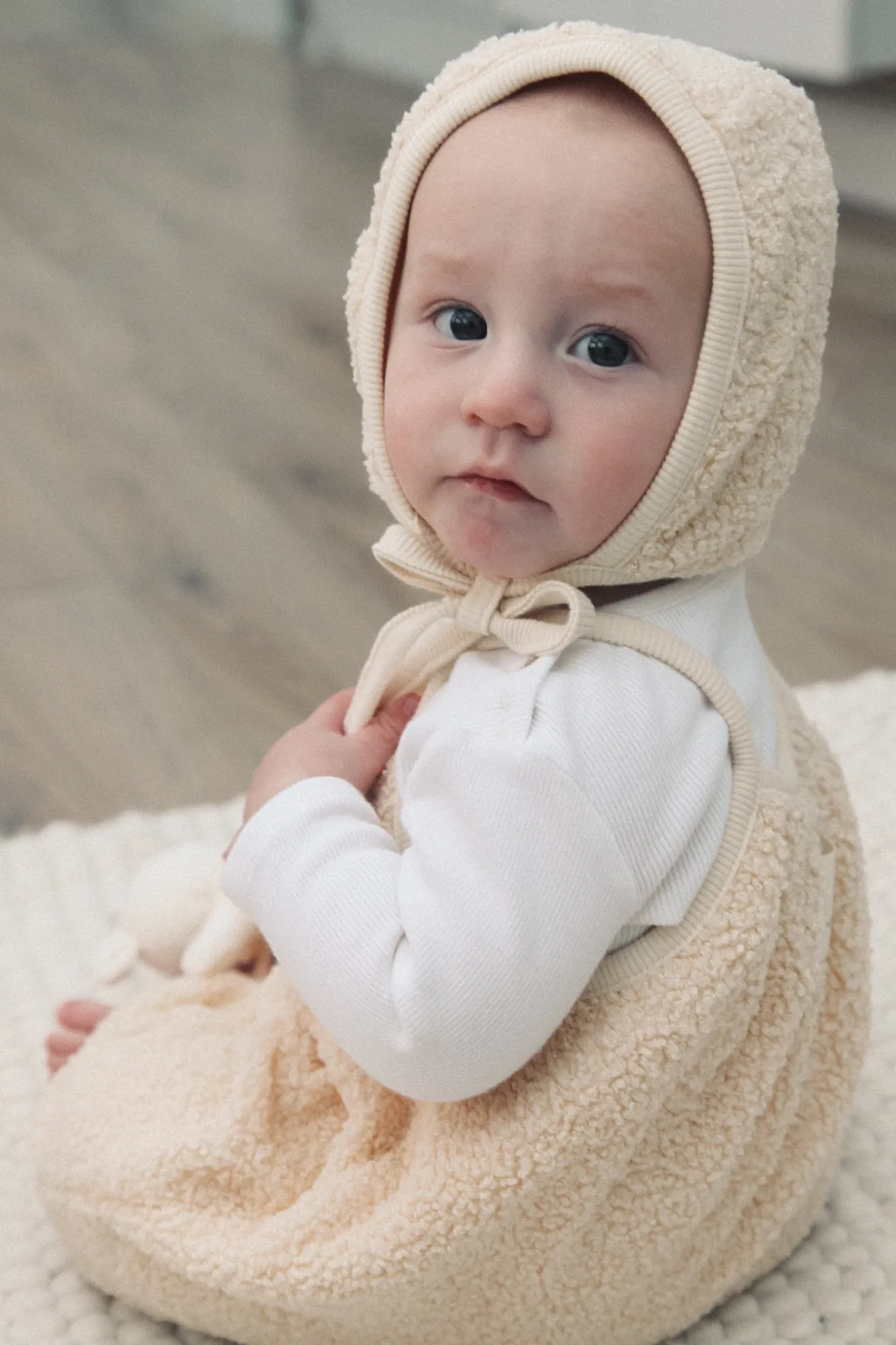 Cream Boucle Bonnet