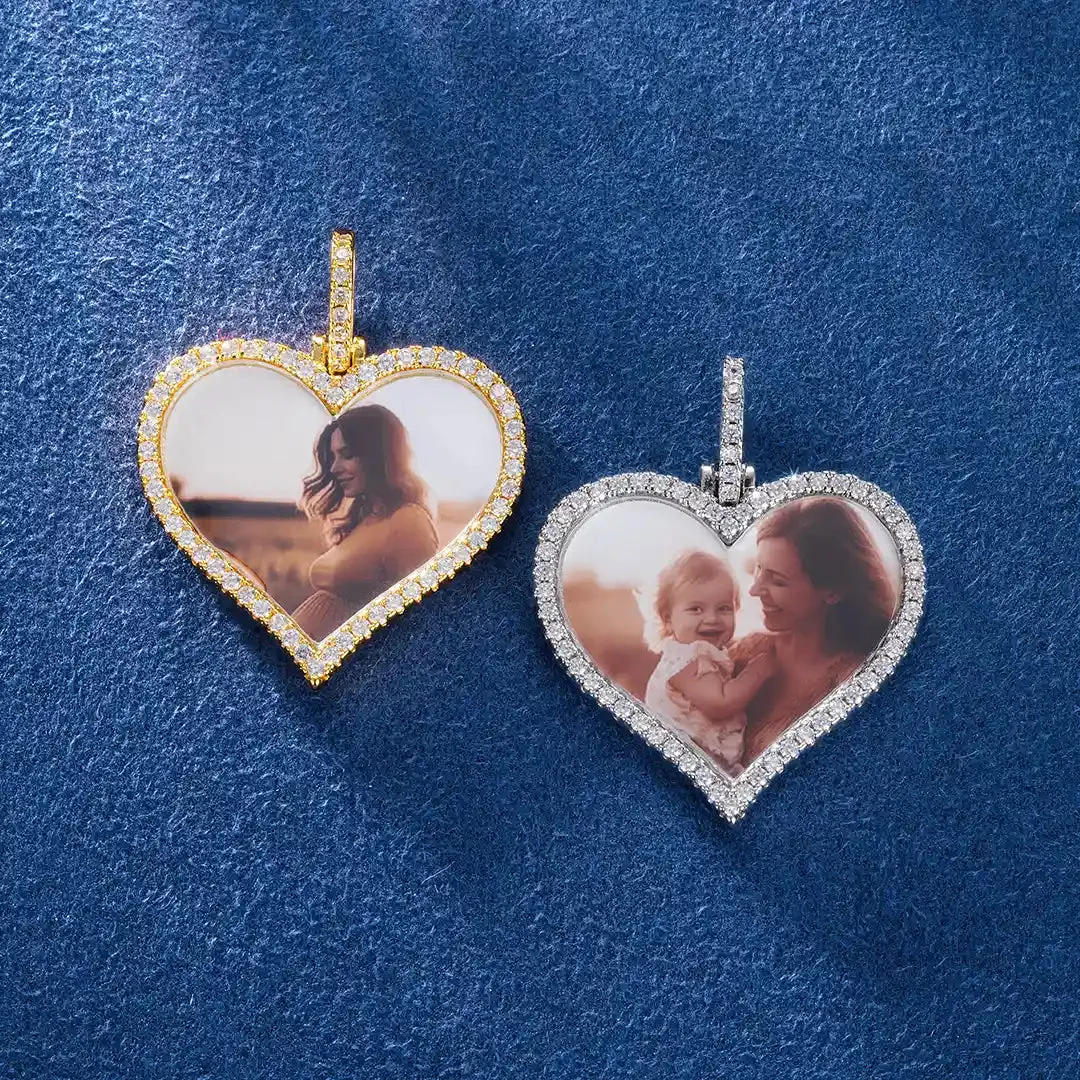 Custom Heart Shape Photo Pendant