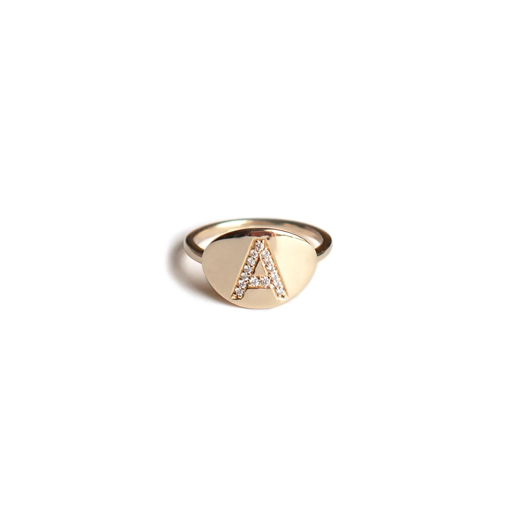 diamond initial ring