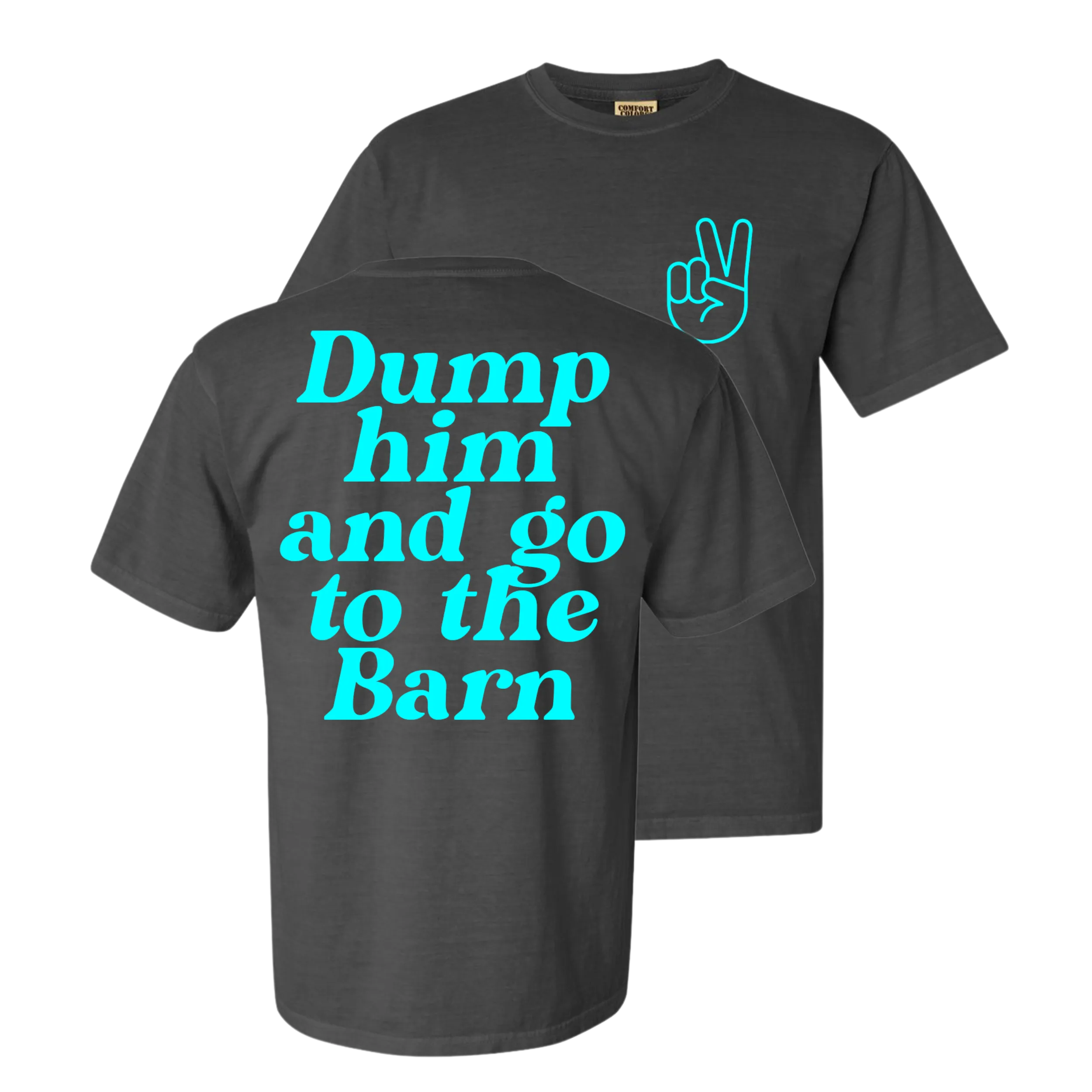 DUMP HIM - CHARCOAL GRAY TEE